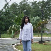 Women's Striped Oversized Formal Shirt